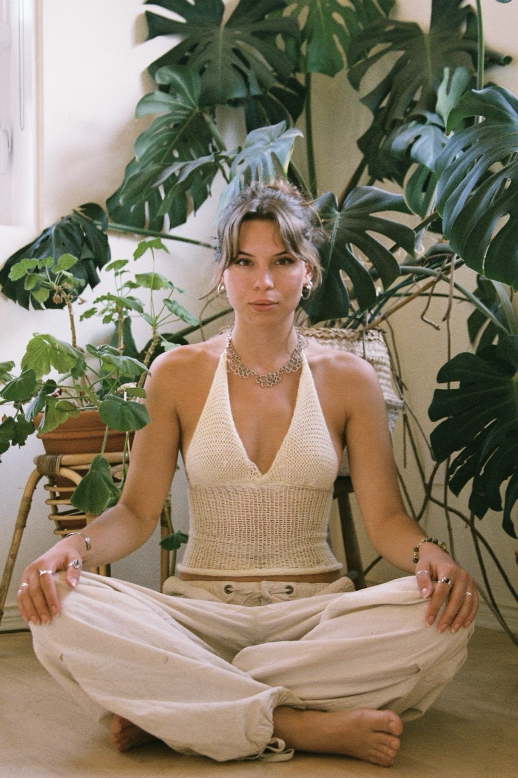 Camisole licou, crème